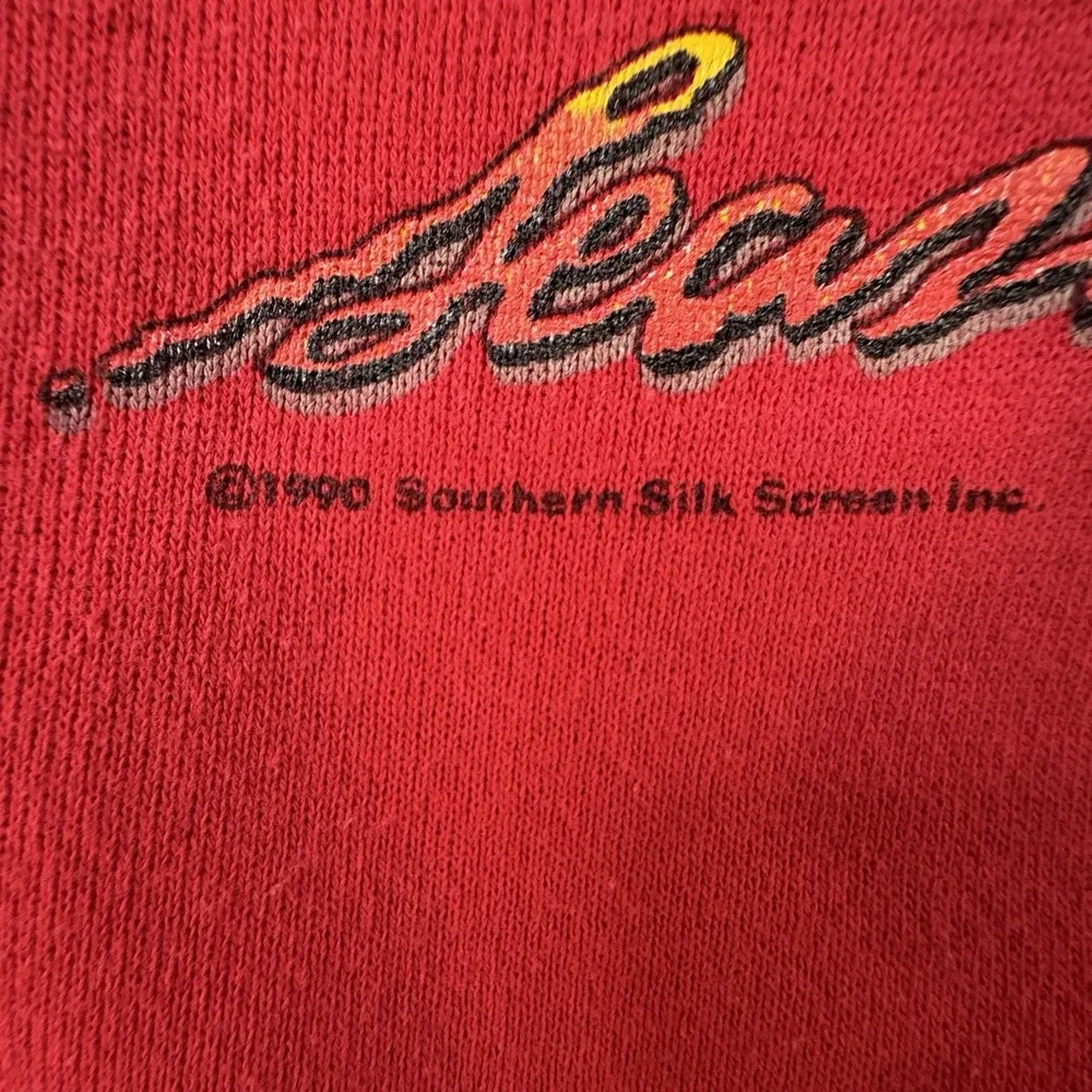 VTG Hanes Her Way Women's XL Red 1990 Christmas Penguin Sweatshirt Made in USA